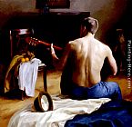 Steven J Levin The Guitar Player painting